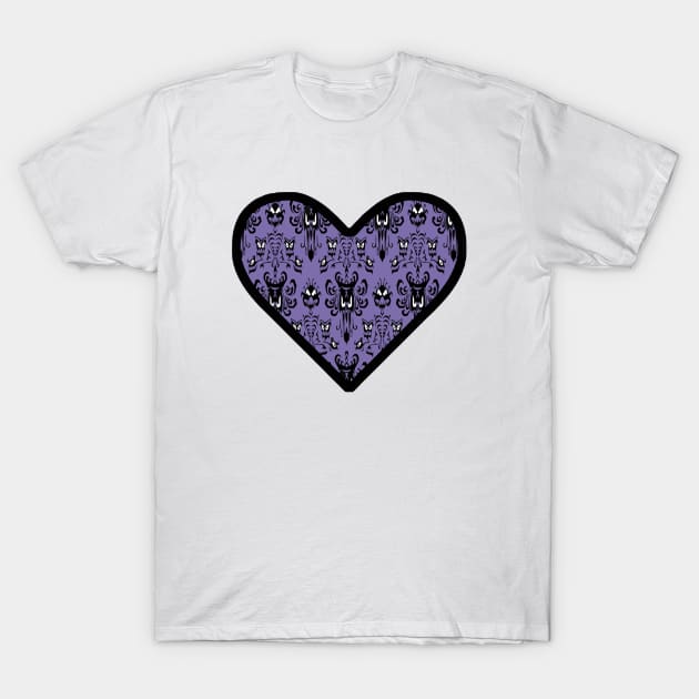Haunted Mansion Heart T-Shirt by magicmirror